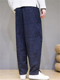 Male Chinese Style Jacquard Trendy Baggy Pants