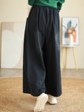 Women's Chic Washed Effect Wide Leg Denim Pants