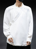 Chinese Style Men's Embroidered Lace-up Shirts