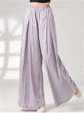 Women's Leisure Simple Pleated Wide Leg Pants