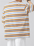 Popular Short Sleeve Striped Shirt for Male