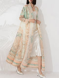 Vintage Ethnic Printed Cardigan Long Coat for Women