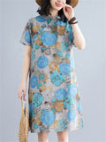 Summer Vacation Print Women's Mid-length Dresses