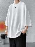 3/4 Sleeve Comfortable Textured Shirts for Male