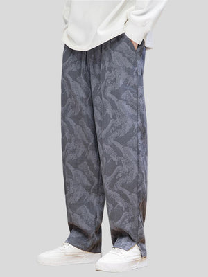 Elastic Waist Leisure Jacquard Trousers for Male