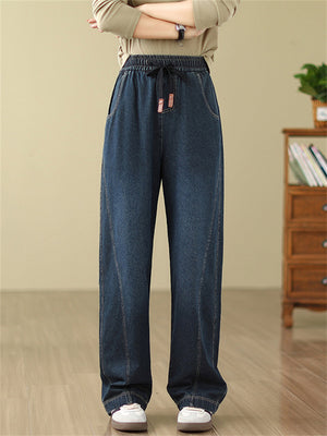 Elastic Waist Casual Stylish Jeans for Ladies