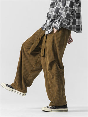 Men's Autumn Keep Warm Corduroy Trousers with Waistband