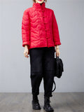 Women's Lightweight Cosy Pure Color Cotton-padded Coats