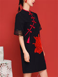 Women's Little Goldfish Embroidered Cheongsam Dresses