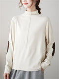 Female Mock Turtleneck Patchwork Slimming Bottoming Shirts