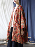 Floral Printed Open Front Jacket for Women