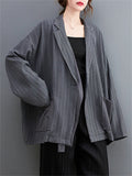 Women's Office Notched Collar Single Breasted Casual Suit Coat