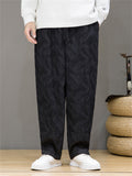 Elastic Waist Leisure Jacquard Trousers for Male