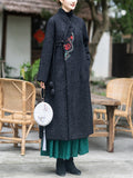 Chinese Style Warm Sherpa Blend Overcoats for Ladies