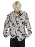 Vintage Butterfly Ink Print Men's Shirt