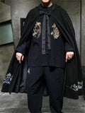 Men's Cosplay Costume Hooded Embroidered Cloak Coats