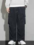 Men's Autumn Corduroy Multi-Pocket Drawstring Cargo Pants