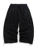 Men's Retro Simple Cotton Linen Drawstring Straight-Leg Pants