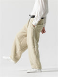 Oriental Style Thickened Lamb Wool Pants for Men