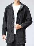 Men's Chinese Style Denim Hooded Jackets