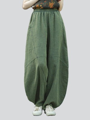 Women's Original Oversized Cotton Linen Yoga Lantern Pants