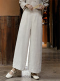 Women's 100% Linen Simple Cozy Straight-Leg Casual Pants