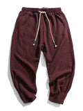 Men's Trendy Textured Thickened Faux Woolen Harem Pants