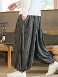 Chinese Style Oversized Ripped Lantern Pants for Men