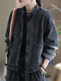 Women's Cool Trendy Autumn Black Denim Jackets