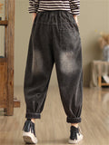 Ladies Patchwork Contrast Color Spring Autumn Jeans