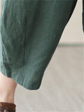 Plain Linen Extra Loose Pants for Women