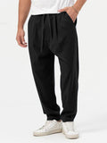 Men's Simple Oversized Drawstring Hem Shirt + Baggy Pants