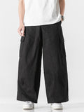 Men's Leisure Workwear Multi-Pocket Straight Leg Pants