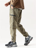 Male Zippered Pocket Comfort Drawstring Work Pants