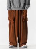 Men's Hip-Hop Exaggerated Pocket Corduroy Straight-Leg Pants