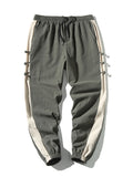 Male Chic Design Contrast Color Comfort Pants