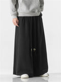 Male Chinese Style Lotus Print Wide Leg Pants