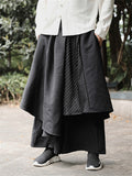 Chinese Style Samurai Costume Men's Irregular Skirt Pants