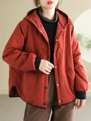 Casual Women's Loose-fitting Solid Color Short Coats