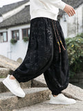 Baggy Corduroy Bamboo Jacquard Pants for Men