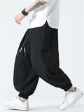 Men's Harajuku Baggy Braided Drawstring Harem Pants