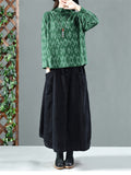 Retro Simple High-waist Solid Slimming Female Corduroy Skirts