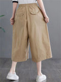 Female Simple Wearable Large Pocket Summer Pants