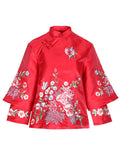 Women's Flower Embroidery Cheongsam Shirt