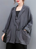 Women's Office Notched Collar Single Breasted Casual Suit Coat