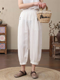 Spring Summer Women's Loose Thin Elastic Pants