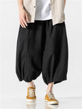 Men's Summer Sports 100% Cotton Relaxed Fit Cropped Pants