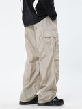 Men's Silky Textured Comfort Drawstring Cargo Pants