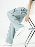 Men's Summer Wear Silky Texture Breathable Casual Long Pants