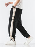 Male Chic Design Contrast Color Comfort Pants